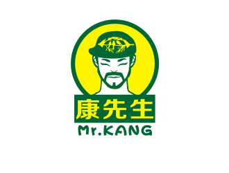 姜彥海的康先生奶茶養(yǎng)生飲品logo設計