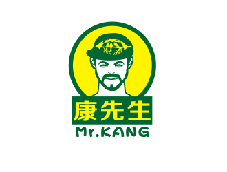 姜彥海的康先生奶茶養(yǎng)生飲品logo設計