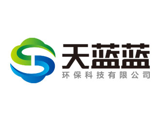 鐘炬的武漢天藍藍環(huán)?？萍糽ogo設計