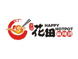 幸?；ㄌ锫槔睜C （Happy Hotpot）logo設(shè)計