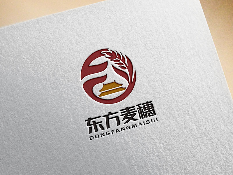 郭慶忠的白酒品牌，東方麥穗logo設計