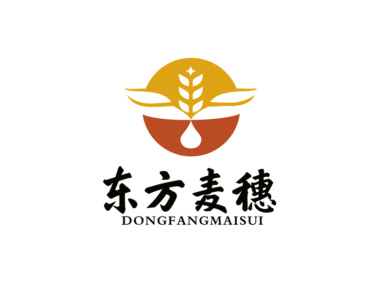 李杰的白酒品牌，東方麥穗logo設計