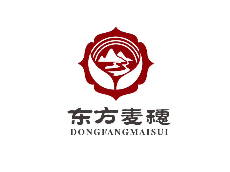 朱紅娟的白酒品牌，東方麥穗logo設計