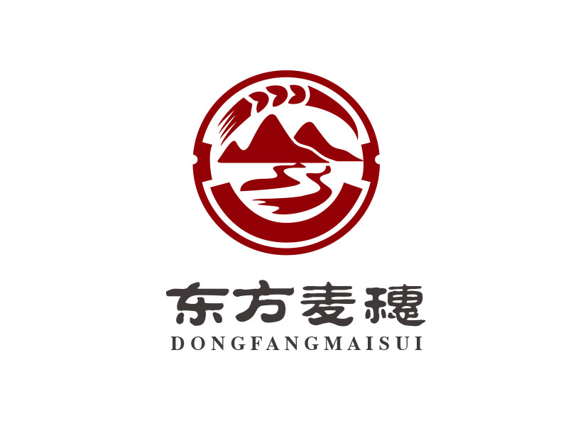 朱紅娟的白酒品牌，東方麥穗logo設計