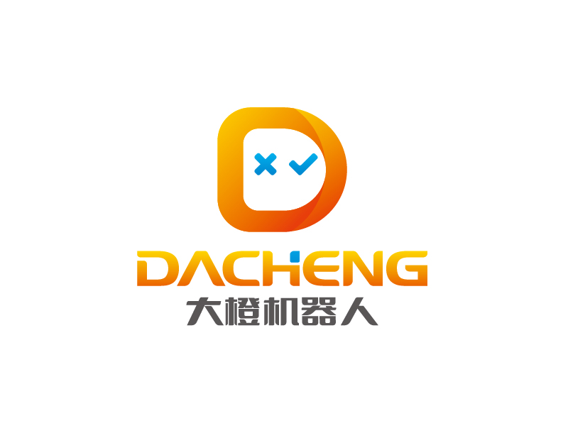 張俊的大橙機器人/橙擎機器人科技logo設(shè)計